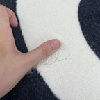 Polyester Vloerkleed met Optisch Bewegend Motief en Zachte Ondergrond