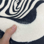 Polyester Vloerkleed met Optisch Bewegend Motief en Zachte Ondergrond