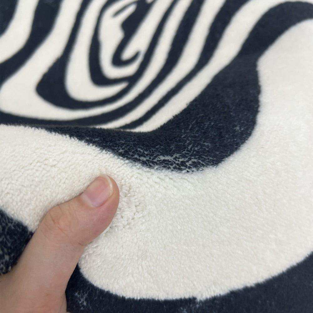 Polyester Vloerkleed met Optisch Bewegend Motief en Zachte Ondergrond