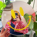 Ronde Acryl Spiegel met Decoratieve Grafische Print voor Wandgebruik