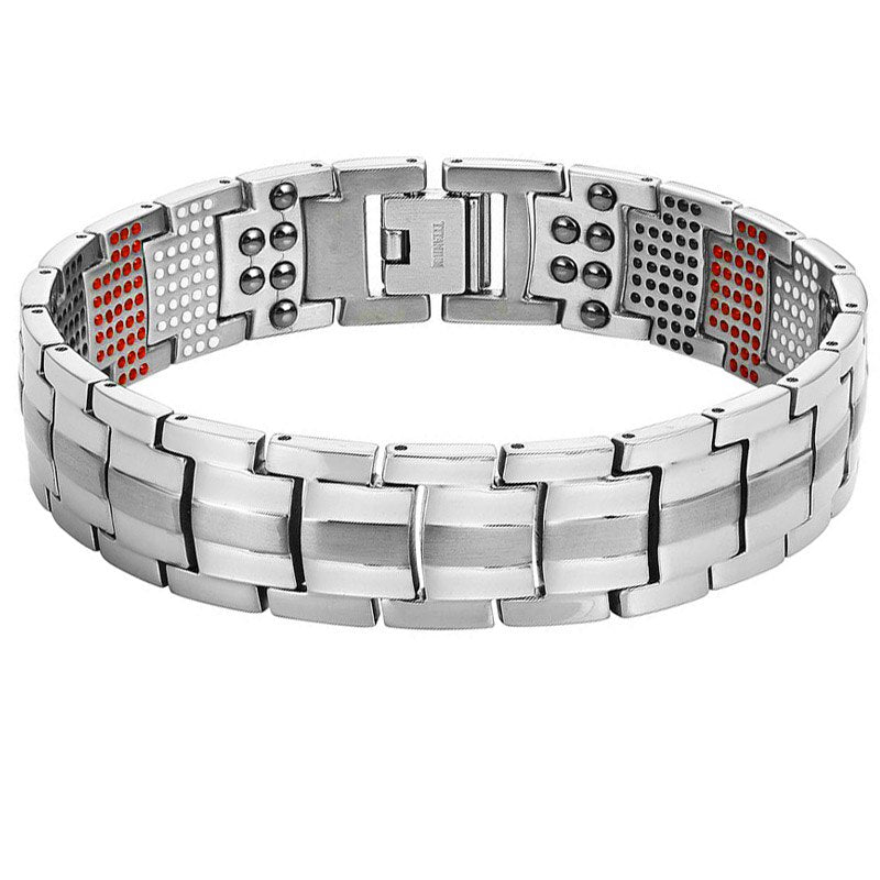Magnetische Armband Van Titaniumstaal Voor Een Tijdloze En Moderne Uitstraling