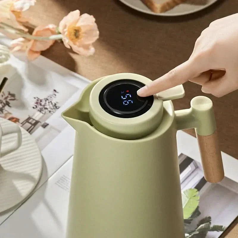 Thermoskan met Temperatuurweergave voor Koffie, Thee en Warme Dranken