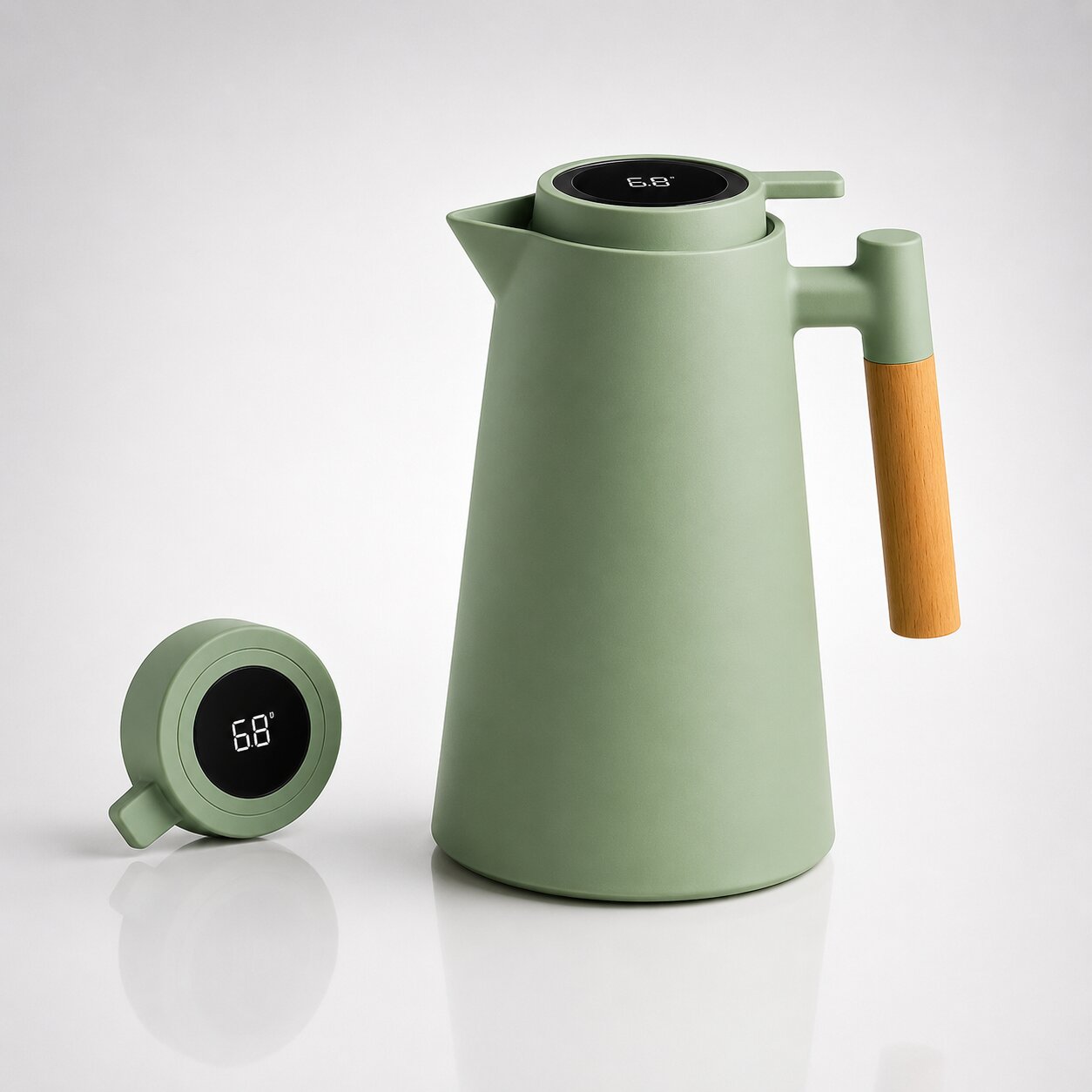 Thermoskan met Temperatuurweergave voor Koffie, Thee en Warme Dranken