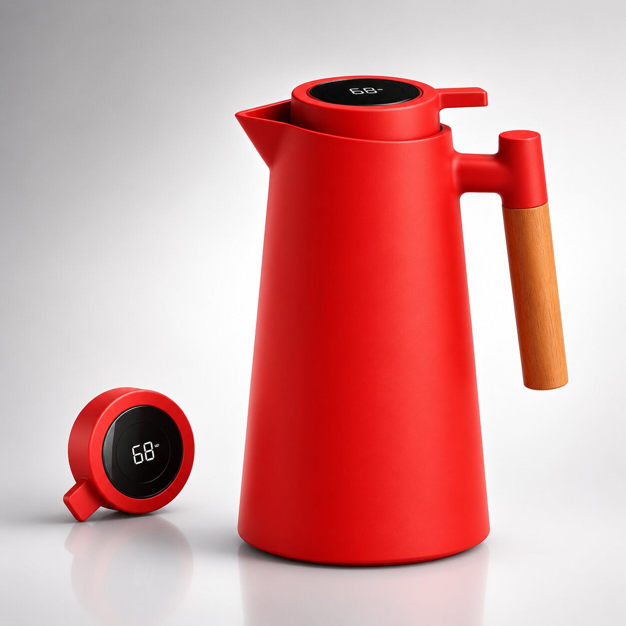 Thermoskan met Temperatuurweergave voor Koffie, Thee en Warme Dranken
