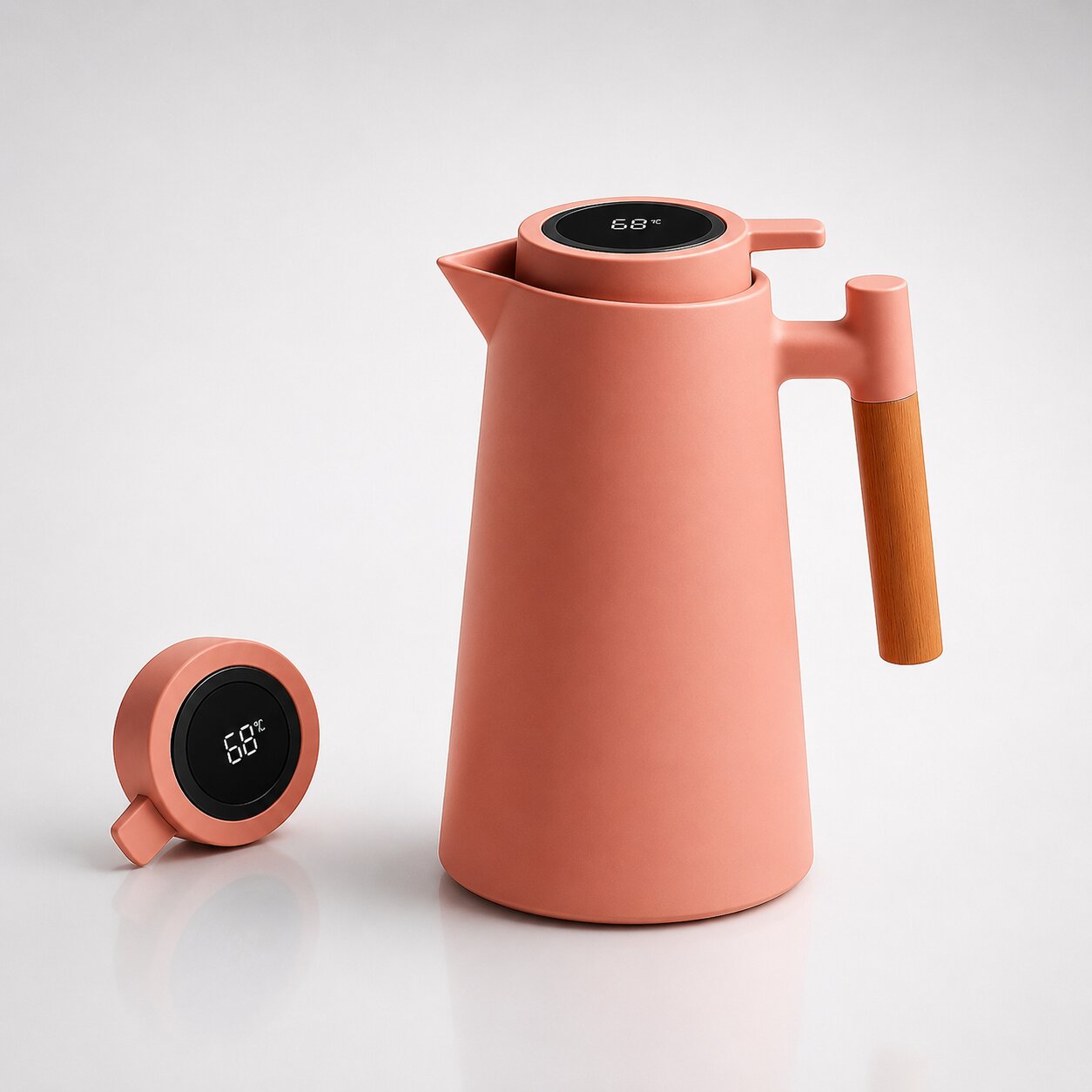 Thermoskan met Temperatuurweergave voor Koffie, Thee en Warme Dranken