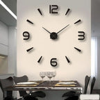 Stille 3D‑Acryl Wandklok met Moderne Diepte‑Constructie voor Binnenruimtes