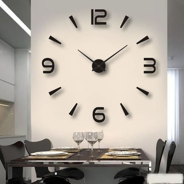 Stille 3D‑Acryl Wandklok met Moderne Diepte‑Constructie voor Binnenruimtes