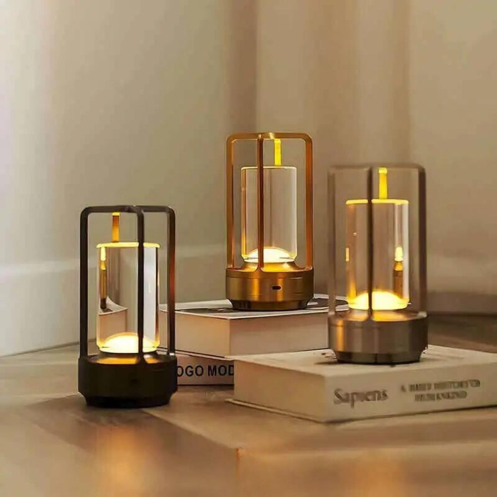 Draadloze Oplaadbare Tafellamp met Drie Lichtstanden voor Binnen en Buiten