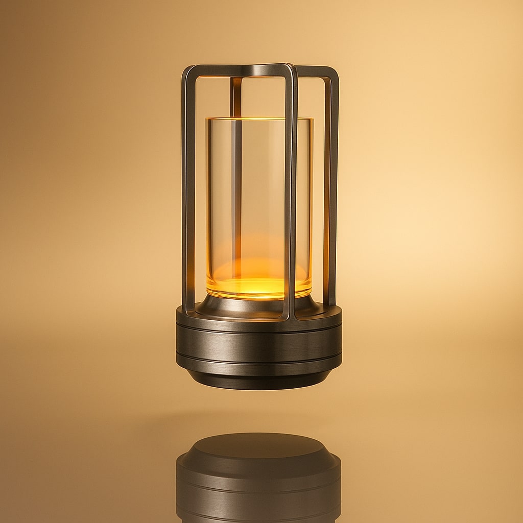 Draadloze Oplaadbare Tafellamp met Drie Lichtstanden voor Binnen en Buiten