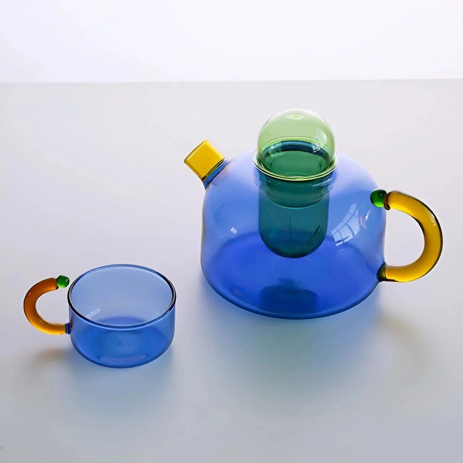Transparante Glazen Theeset Van Borosilicaatglas