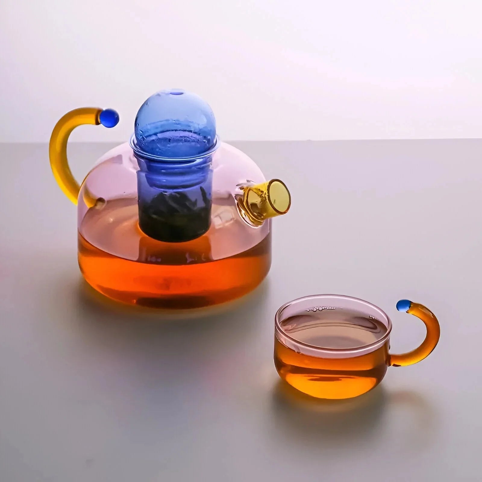 Transparante Glazen Theeset Van Borosilicaatglas