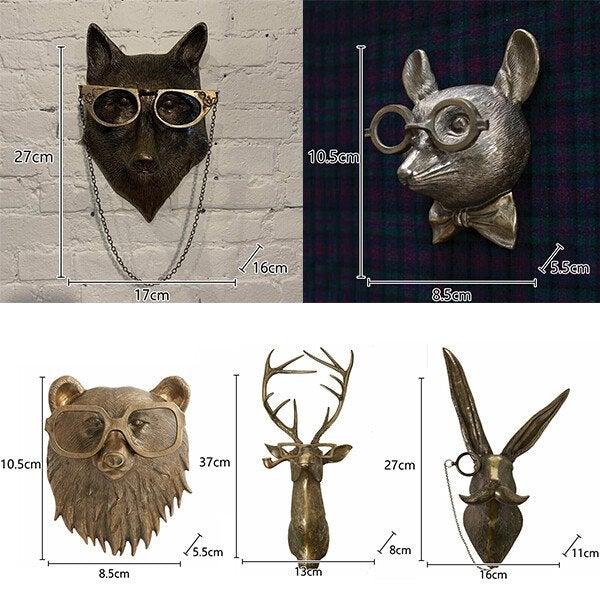 Decoratieve Dierkop Wandsculptuur Voor Unieke En Speelse Woondecoratie