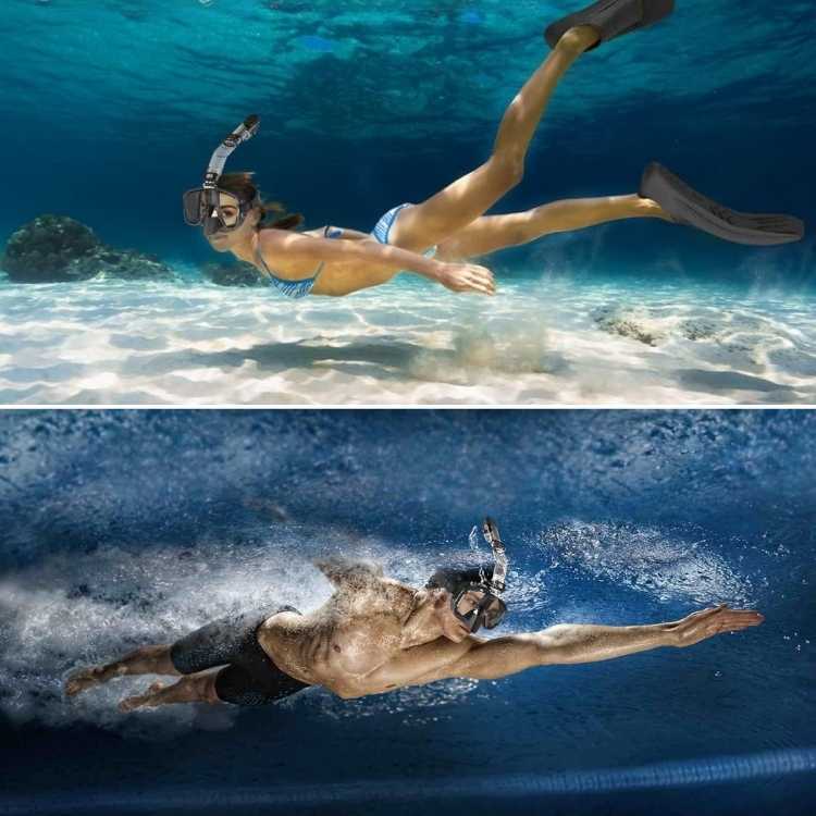Unisex Snorkelmasker Opvouwbaar met Droge Snorkel