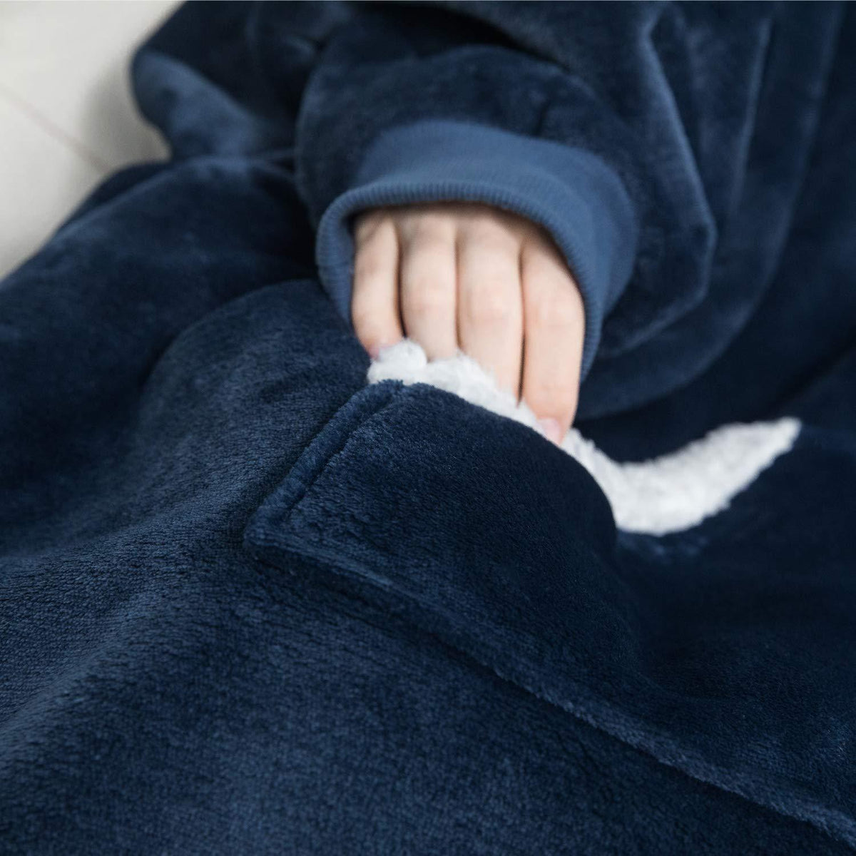Dekenhoodie met Oversized Pasvorm, Capuchon en Kangoeroezak