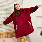 Dekenhoodie met Oversized Pasvorm, Capuchon en Kangoeroezak
