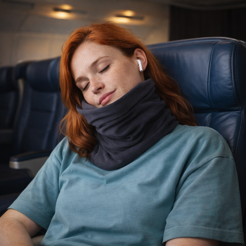 Ergonomisch Wikkel‑Nekkussen met Rechtop Ondersteuning voor Comfortabele Reizen