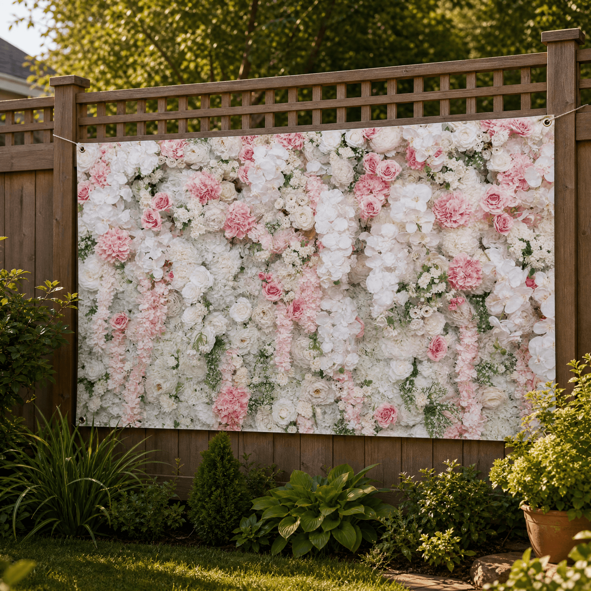 Tuinbanner Polyester Weerbestendig Groenprint Decoratief Ontwerp