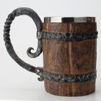 Nordic Design Tavern Mok Met Dubbele Wand En Viking Motieven