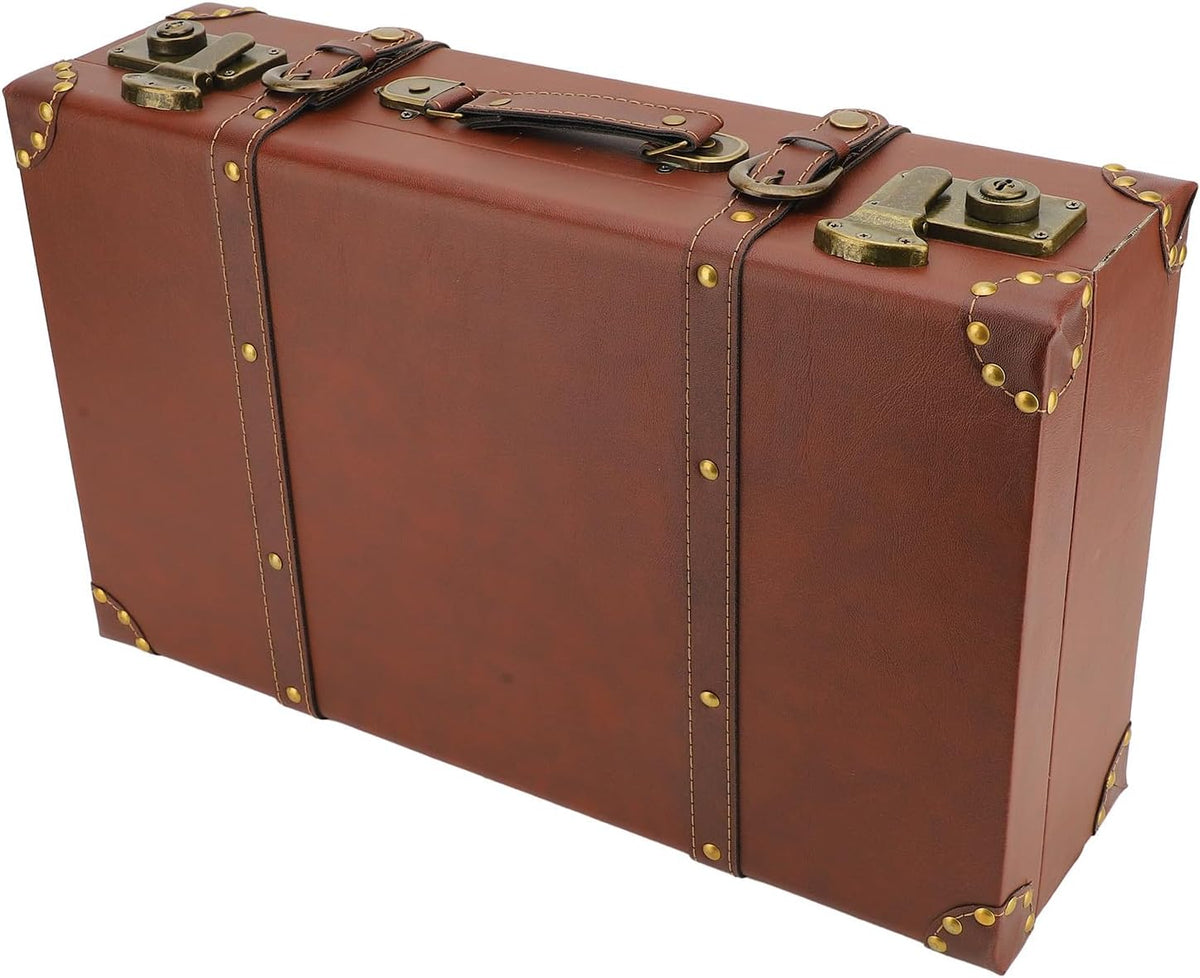 Koffer Vintage Klein met PU en Verstevigde Retro Structuur