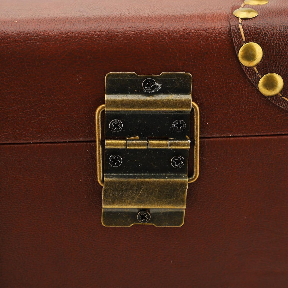 Koffer Vintage Klein met PU en Verstevigde Retro Structuur