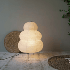 Groot Rijstpapier Vloerlamp Met Warm Licht En Driepoot Voor Rustige Sfeer