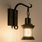 Industriële Retro Wandlamp Met Hangende Lantaarnkap