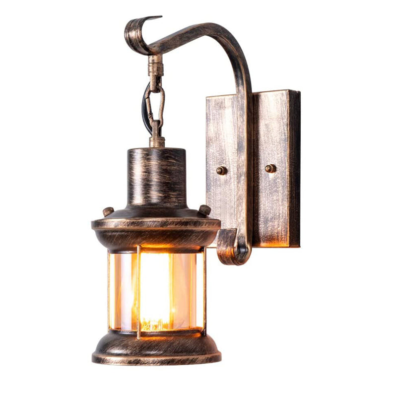 Industriële Retro Wandlamp Met Hangende Lantaarnkap