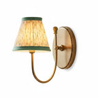 Landelijke Wandlamp Met Stoffen Kap En Sierlijke Wandbevestiging