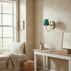 Landelijke Wandlamp Met Stoffen Kap En Sierlijke Wandbevestiging
