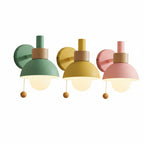 Scandinavische Wandlamp Met Trekkoordschakelaar En Decoratieve Koepelkap