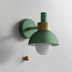 Scandinavische Wandlamp Met Trekkoordschakelaar En Decoratieve Koepelkap