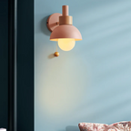 Scandinavische Wandlamp Met Trekkoordschakelaar En Decoratieve Koepelkap