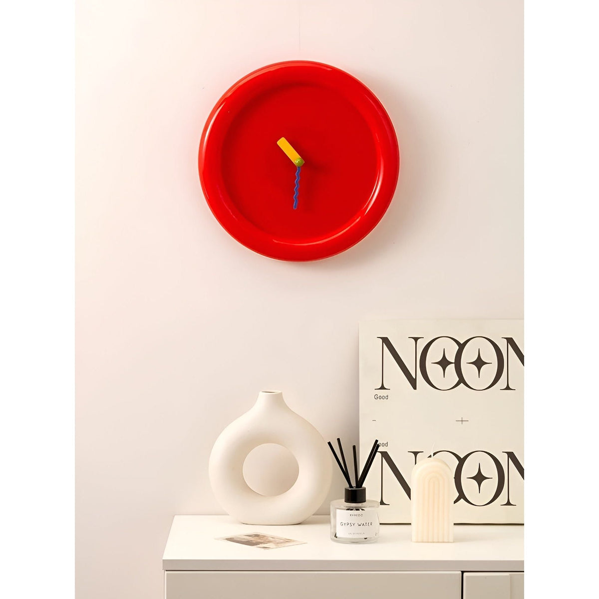 Memphis Wandklok Met Geometrisch Design