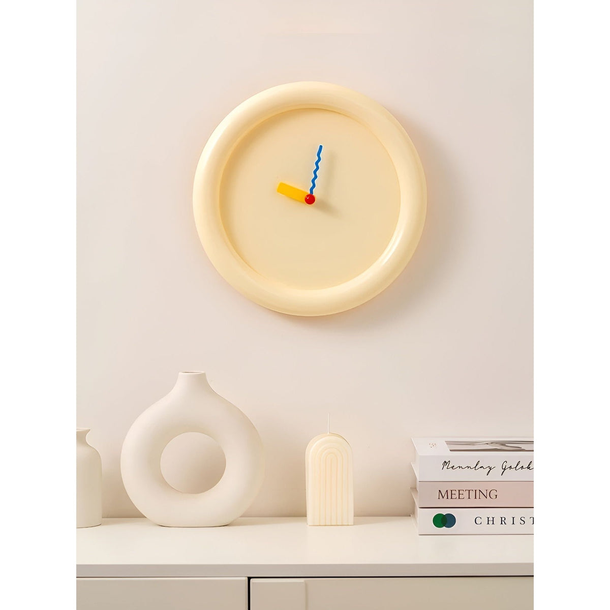 Memphis Wandklok Met Geometrisch Design