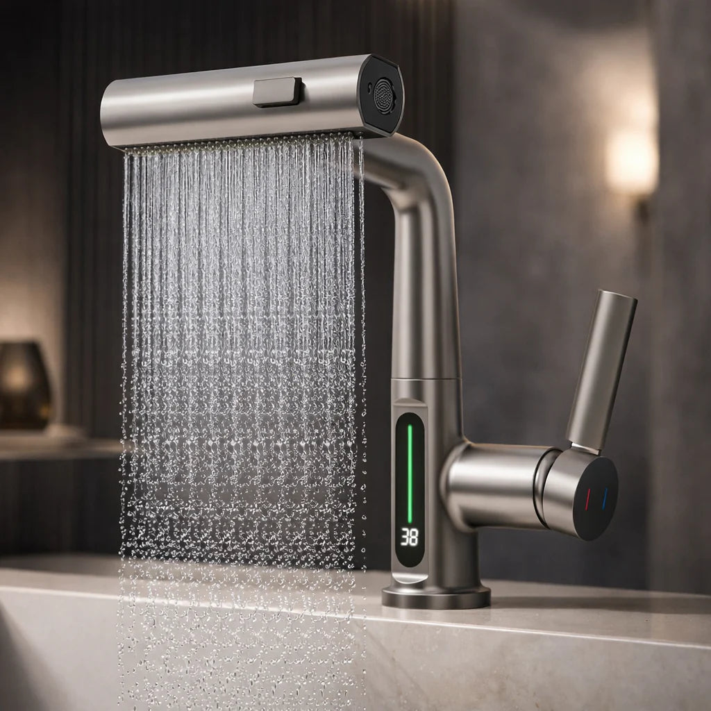 Flexibele Kraan met LED Temperatuurweergave voor Keuken en Badkamer