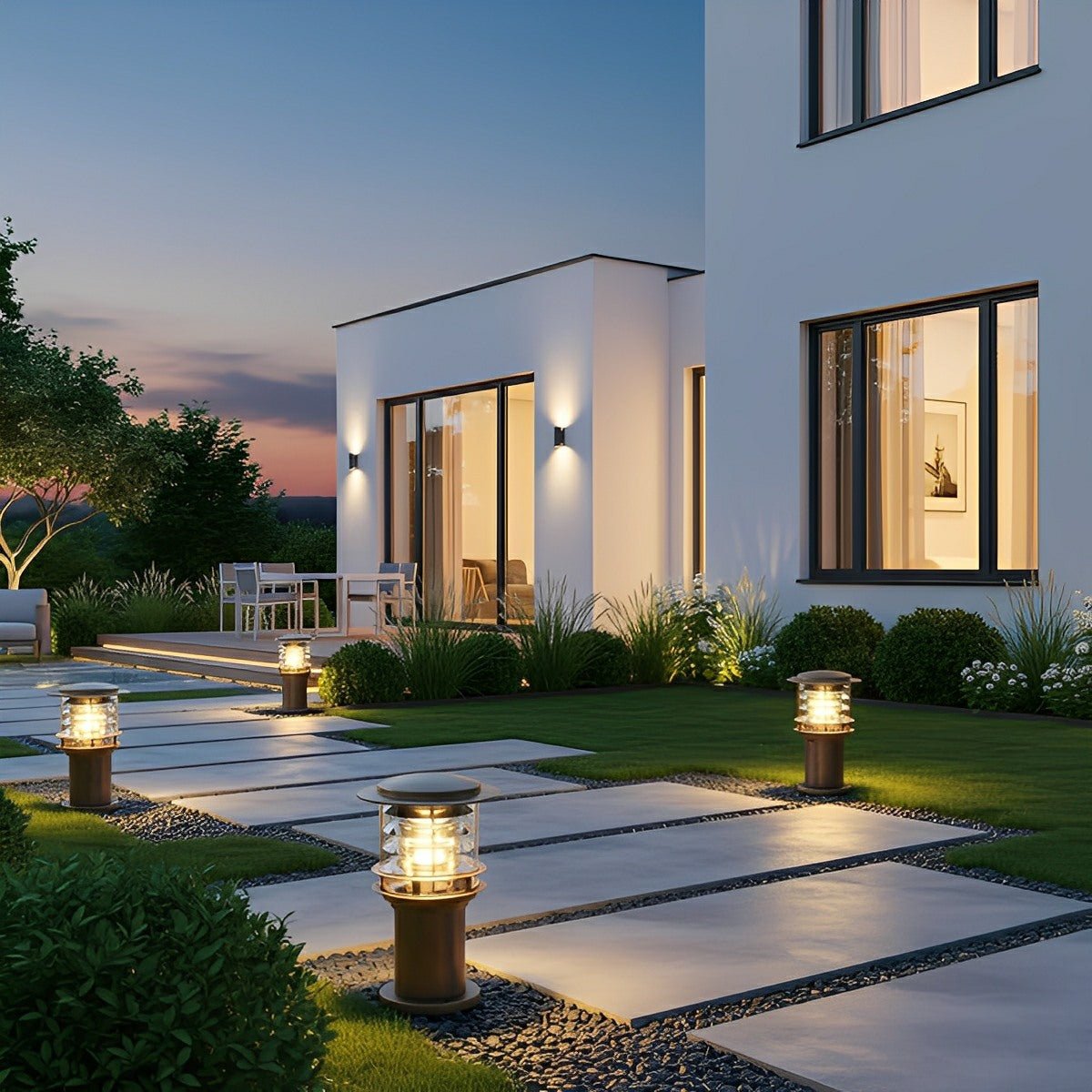 Moderne Buitenlamp met Cilindrisch Ontwerp en Ledverlichting