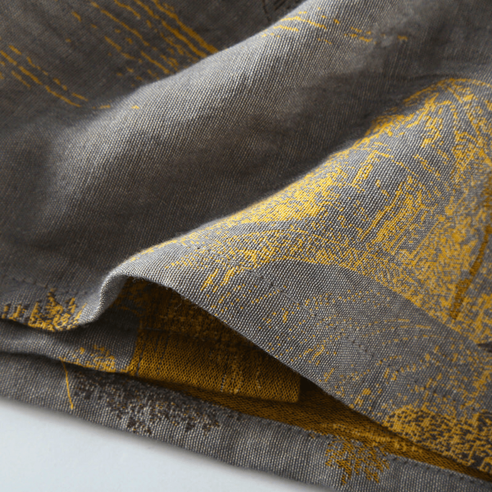 Lichte Katoenen Kimono Badjas Met Comfortabele Pasvorm En Bindceintuur