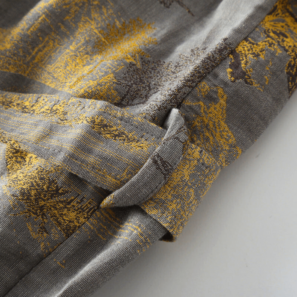 Lichte Katoenen Kimono Badjas Met Comfortabele Pasvorm En Bindceintuur