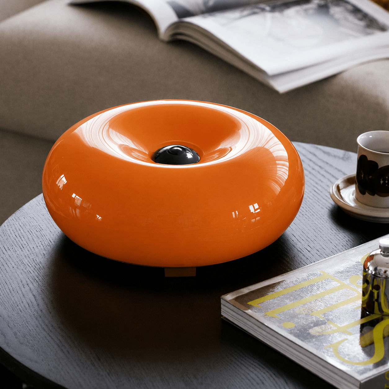 Geometrische Donutlamp Voor Wand En Tafel Met Oplaadbare Accu