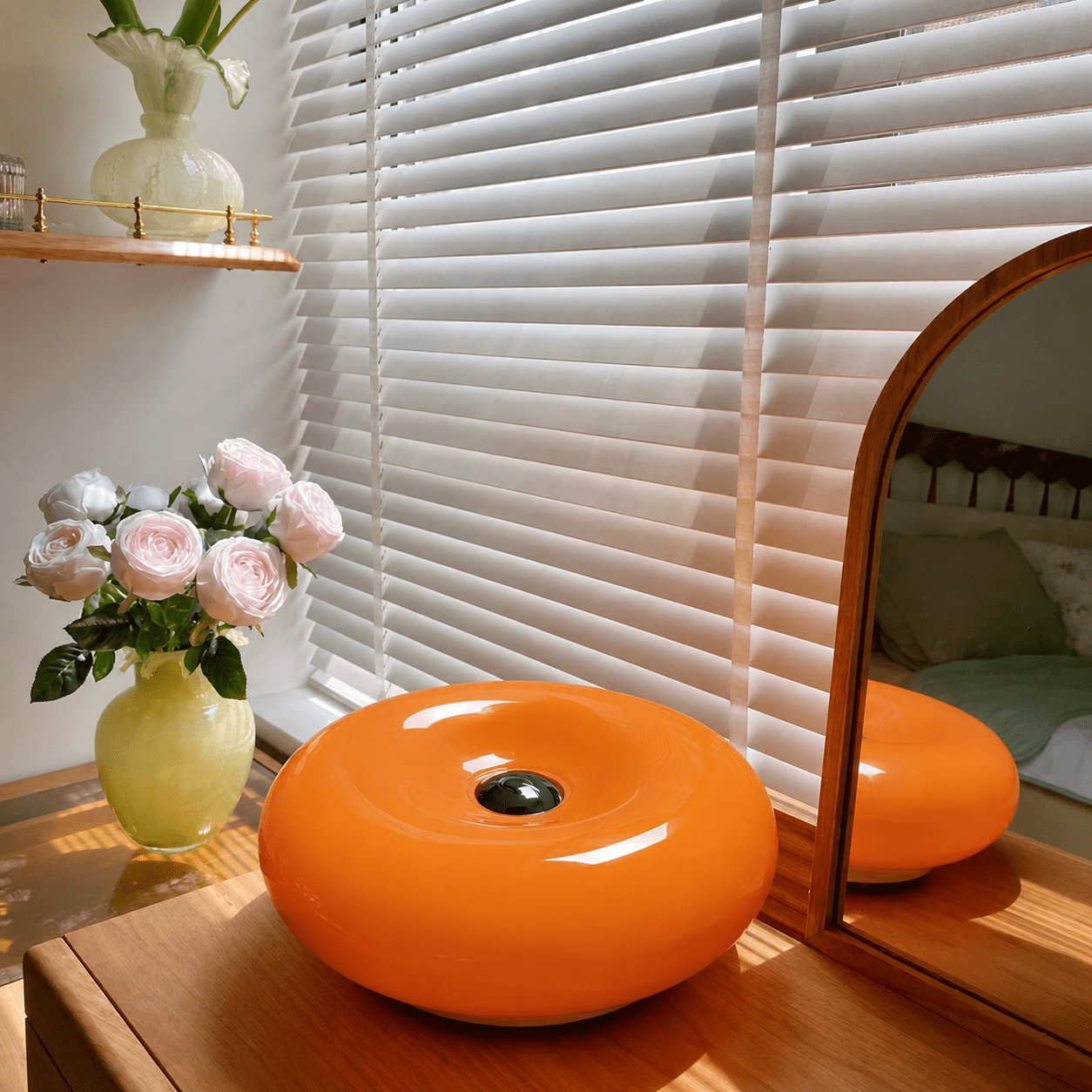 Geometrische Donutlamp Voor Wand En Tafel Met Oplaadbare Accu