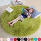 Rond Pluche Vloerkleed Met Zachte Structuur En Luxe Warmte