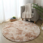 Rond Pluche Vloerkleed Met Zachte Structuur En Luxe Warmte