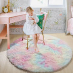 Rond Pluche Vloerkleed Met Zachte Structuur En Luxe Warmte