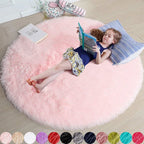 Rond Pluche Vloerkleed Met Zachte Structuur En Luxe Warmte