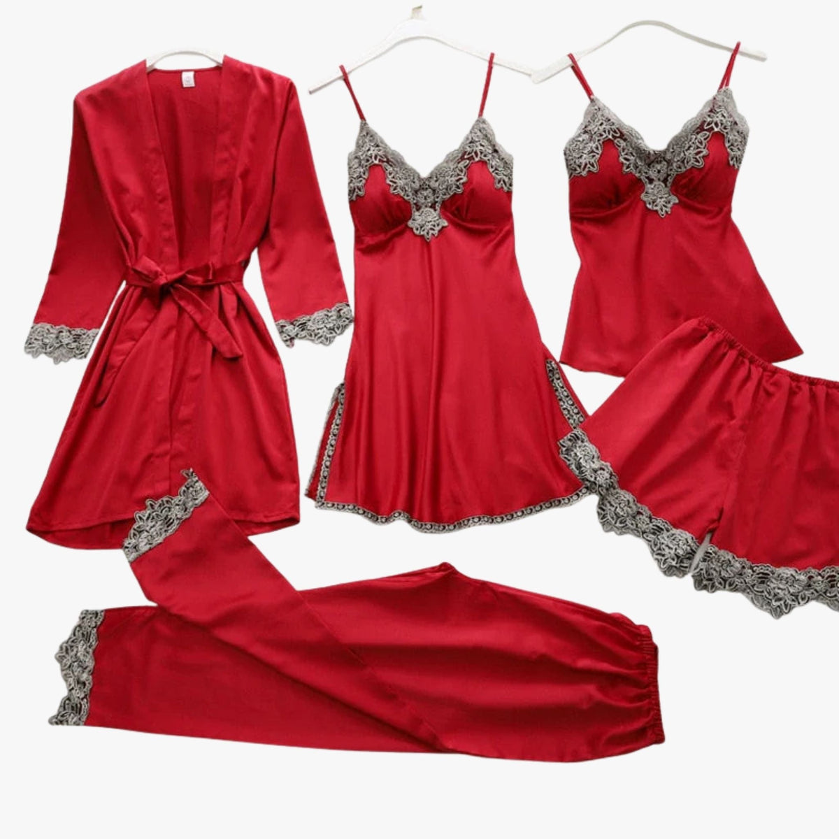 Pyjama Set Met Zachte Stof En Comfortabele Elegante Draagvorm