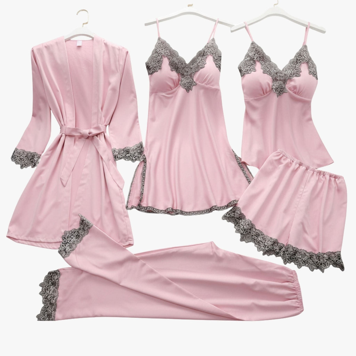 Pyjama Set Met Zachte Stof En Comfortabele Elegante Draagvorm