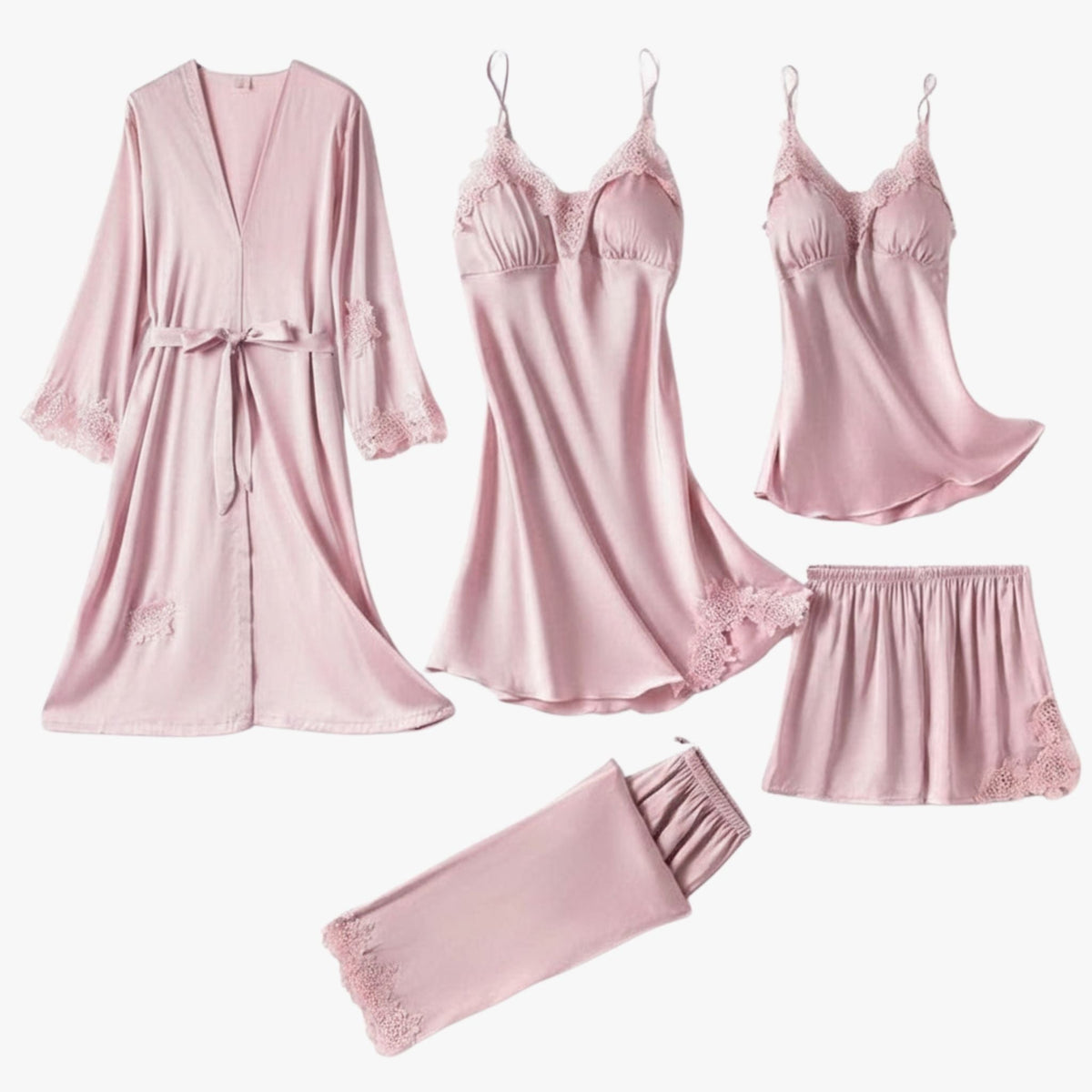Pyjama Set Met Zachte Stof En Comfortabele Elegante Draagvorm