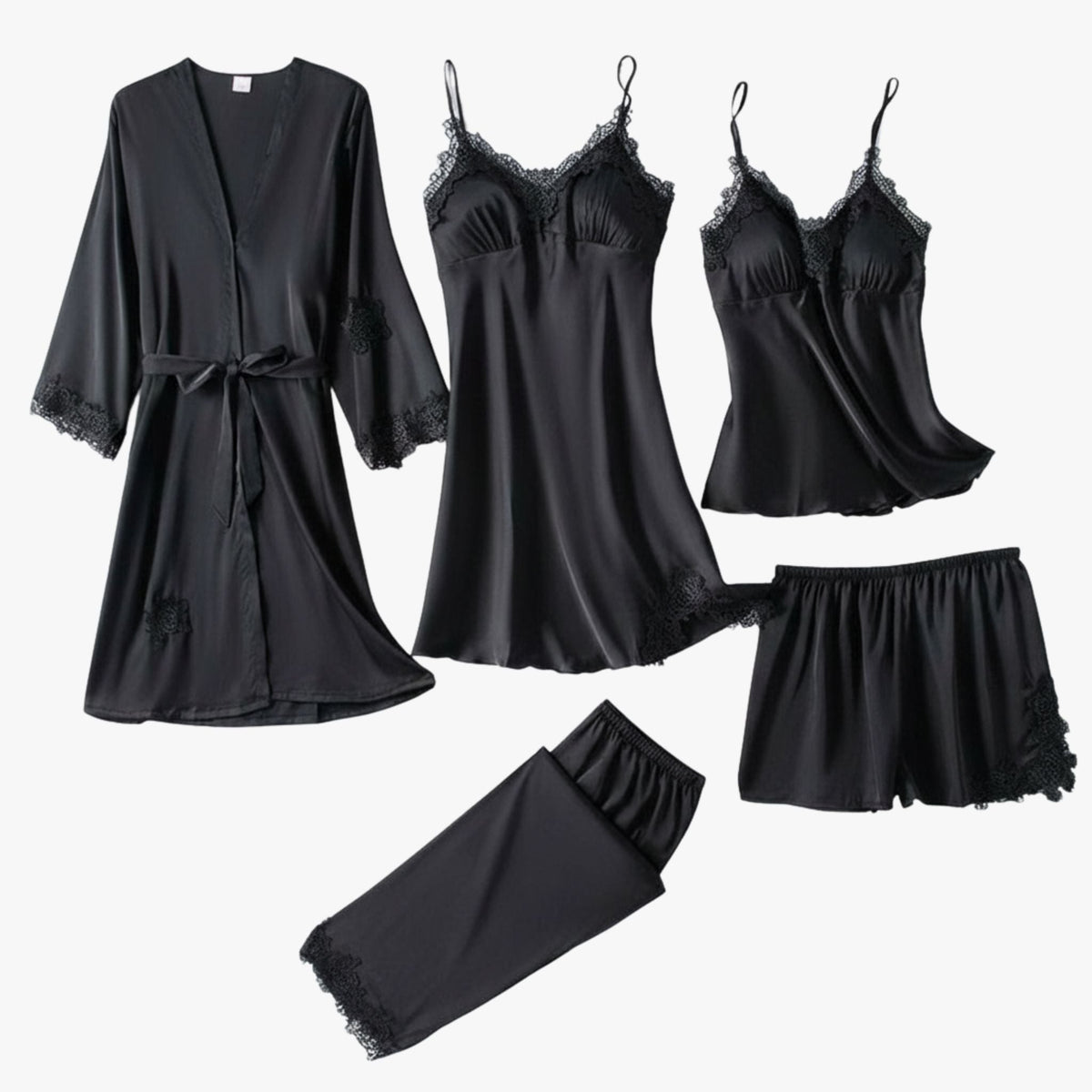 Pyjama Set Met Zachte Stof En Comfortabele Elegante Draagvorm