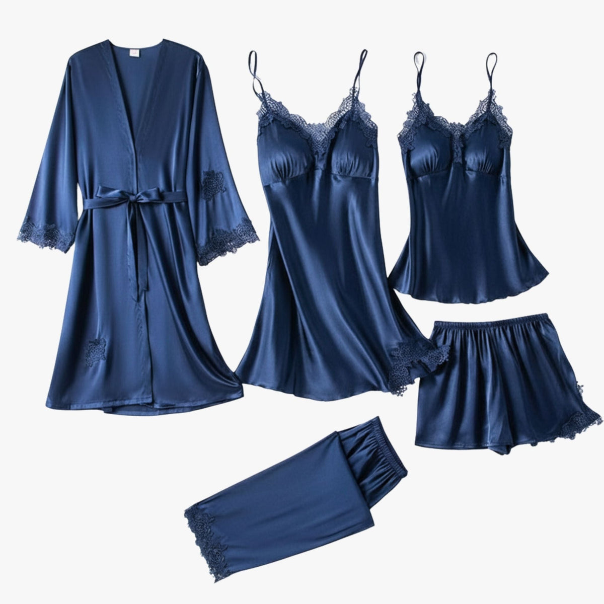 Pyjama Set Met Zachte Stof En Comfortabele Elegante Draagvorm
