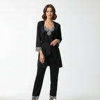 Pyjama Set Met Zachte Stof En Comfortabele Elegante Draagvorm